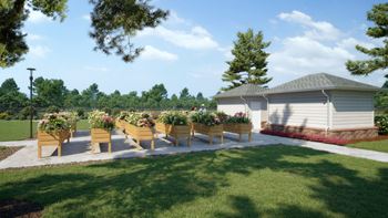 Garden Area at Haven at Congaree Pointe 55+ Apartments, South Carolina, 29209